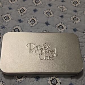 Pampered Chef Metallic Storage Tin